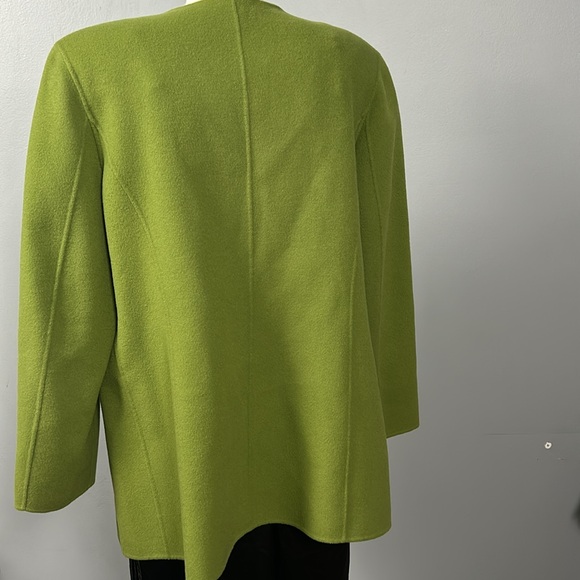 Talbots size 16 women’s avocado green wool open front blazer - Picture 9 of 10